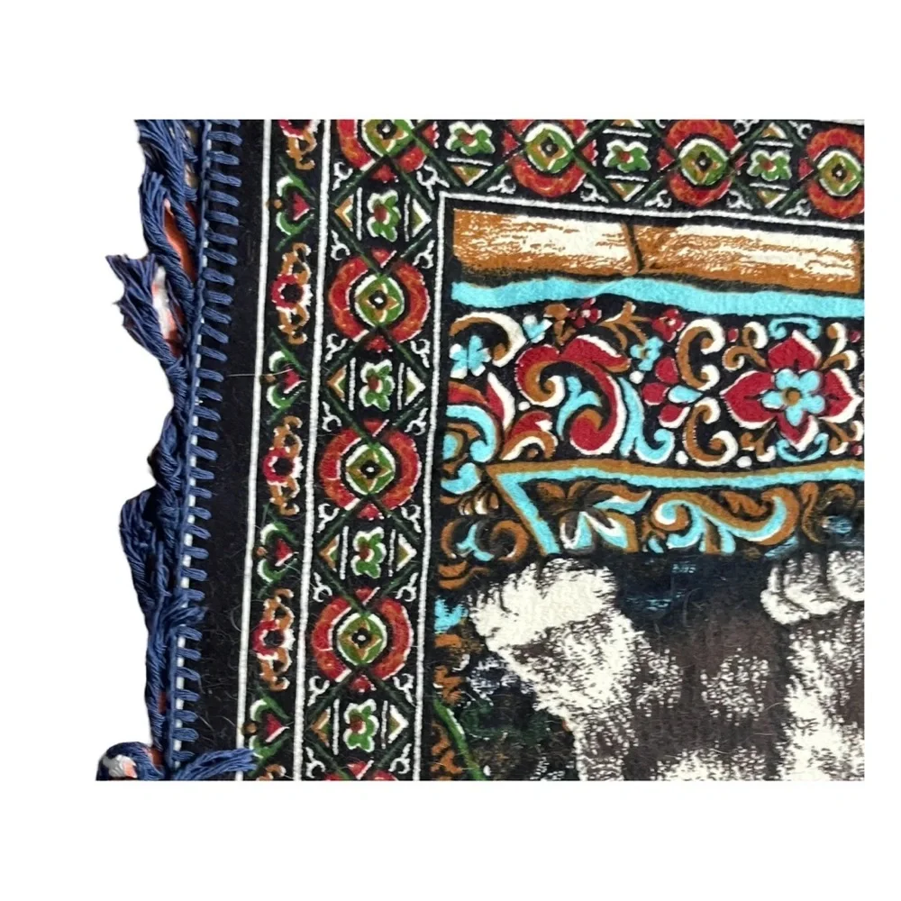 Tapestry Wall Hanging Made in Turkey 39 X 57 In Cotton Vtg Cats Playing Patio L